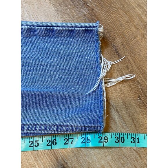 Vintage Levis Womens 550 High-Waisted Blue Jeans With Distressed Patches USA - Picture 6 of 8